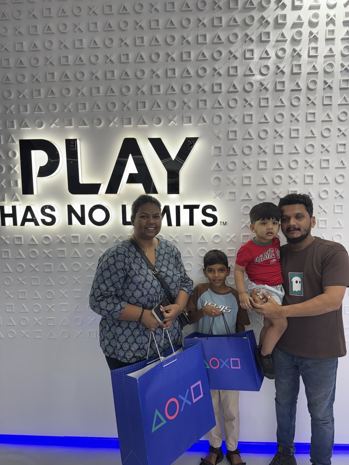The Shah family on PS5 day