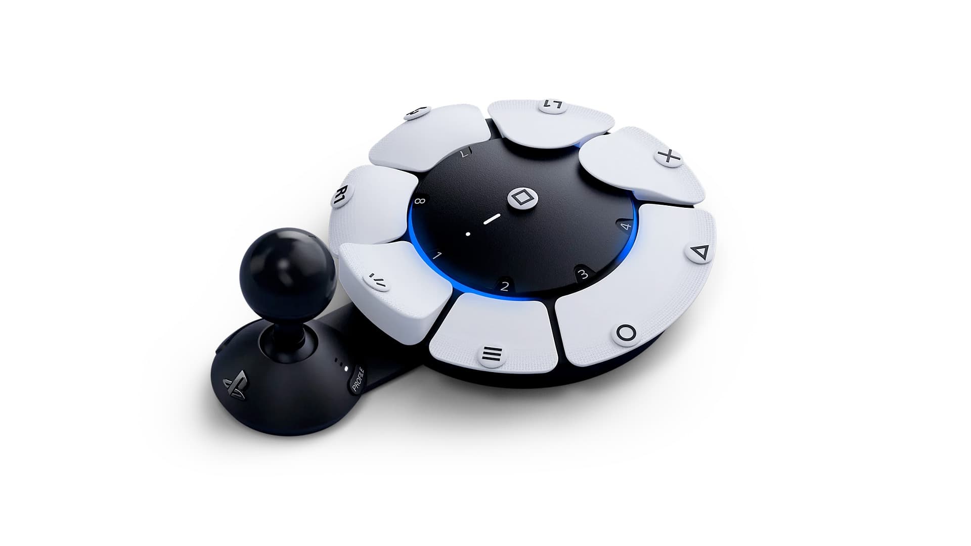 PlayStation Access Controller circular flat rotational design