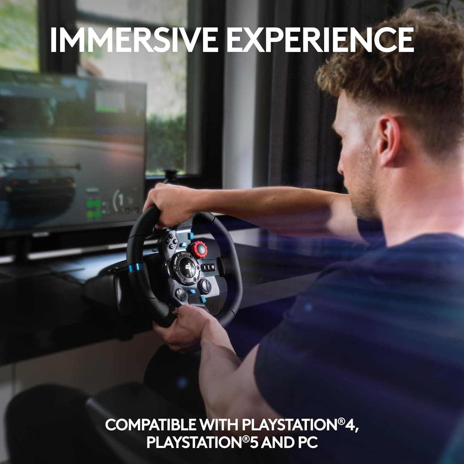Logitech G29 Driving Force Racing Wheel – product photo · BlueVault Mumbai