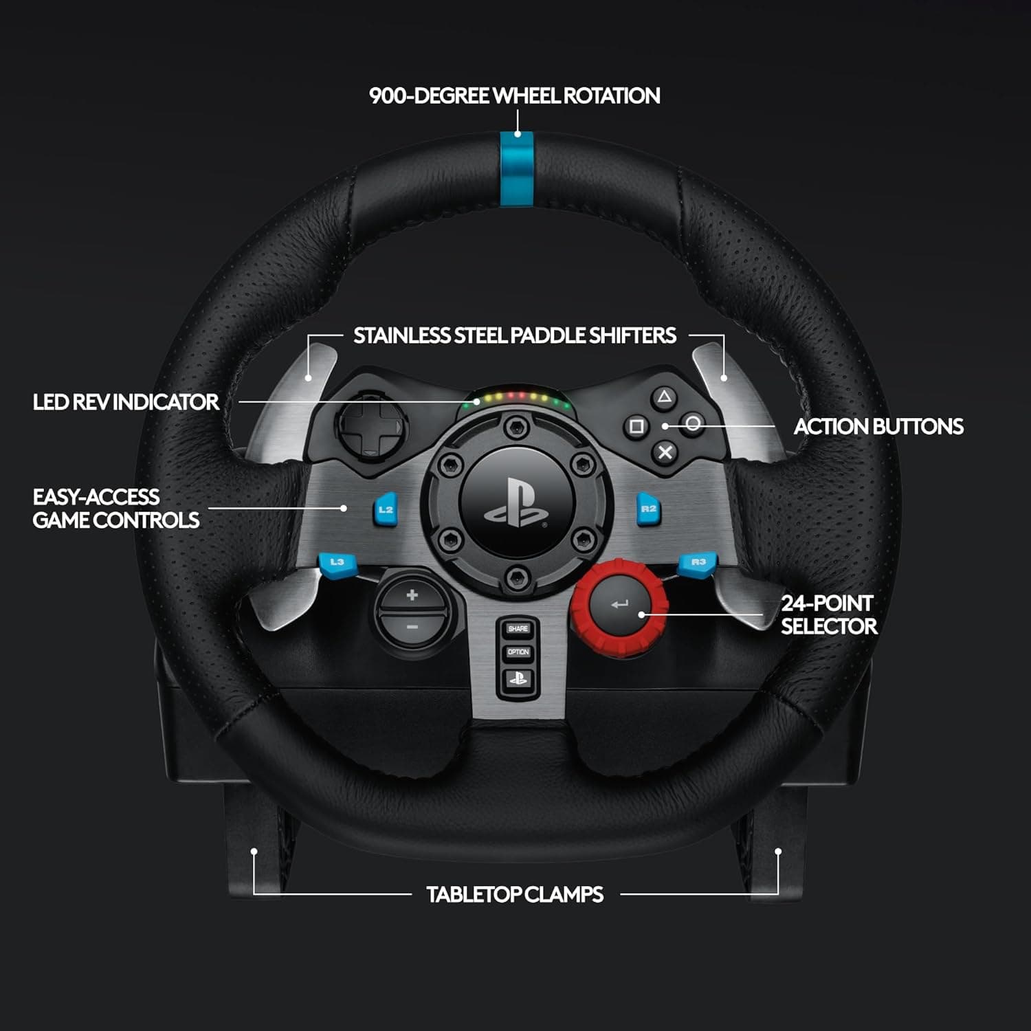 Logitech G29 Driving Force Racing Wheel – product photo · BlueVault Mumbai