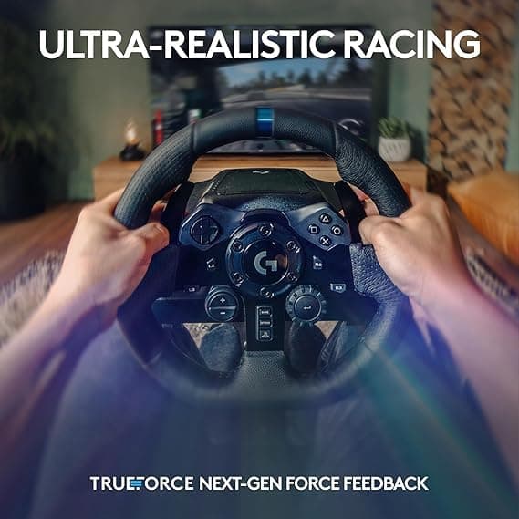Logitech G923 TrueForce Racing Wheel – product photo · BlueVault Mumbai