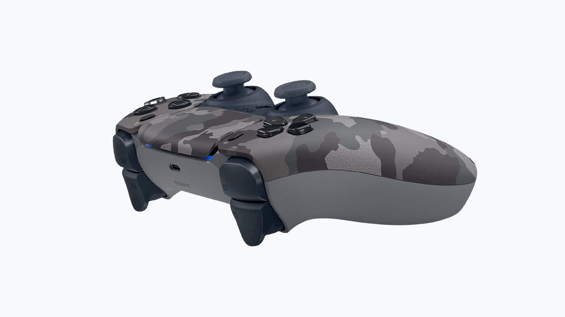 DualSense Gray Camouflage PS5 controller back view