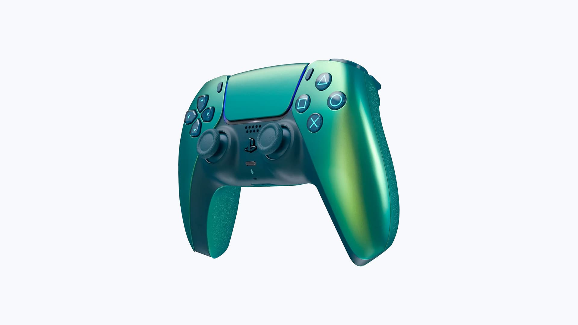 DualSense Chroma Teal PS5 controller back view