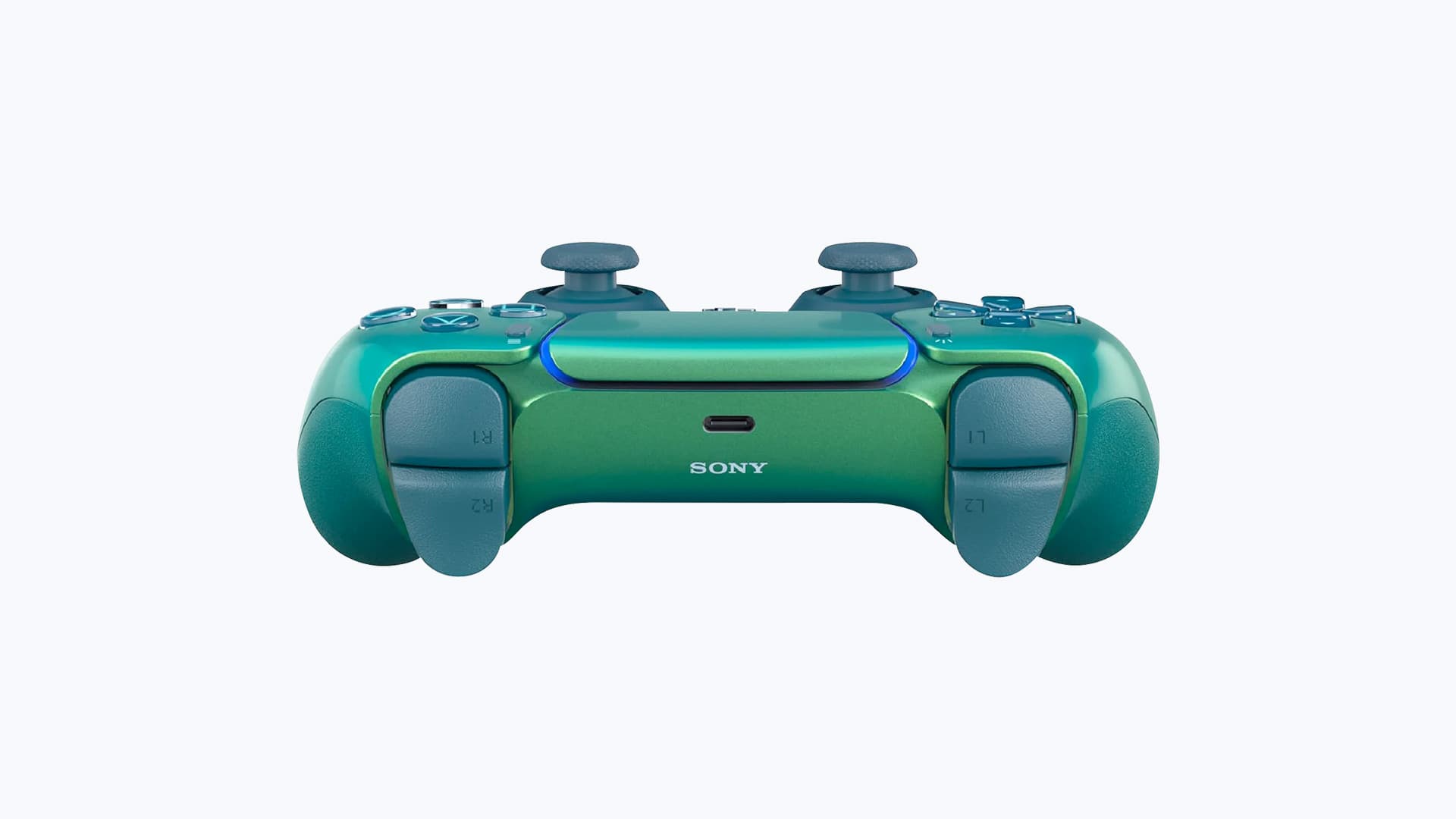 DualSense Chroma Teal PS5 controller front view – Chroma collection