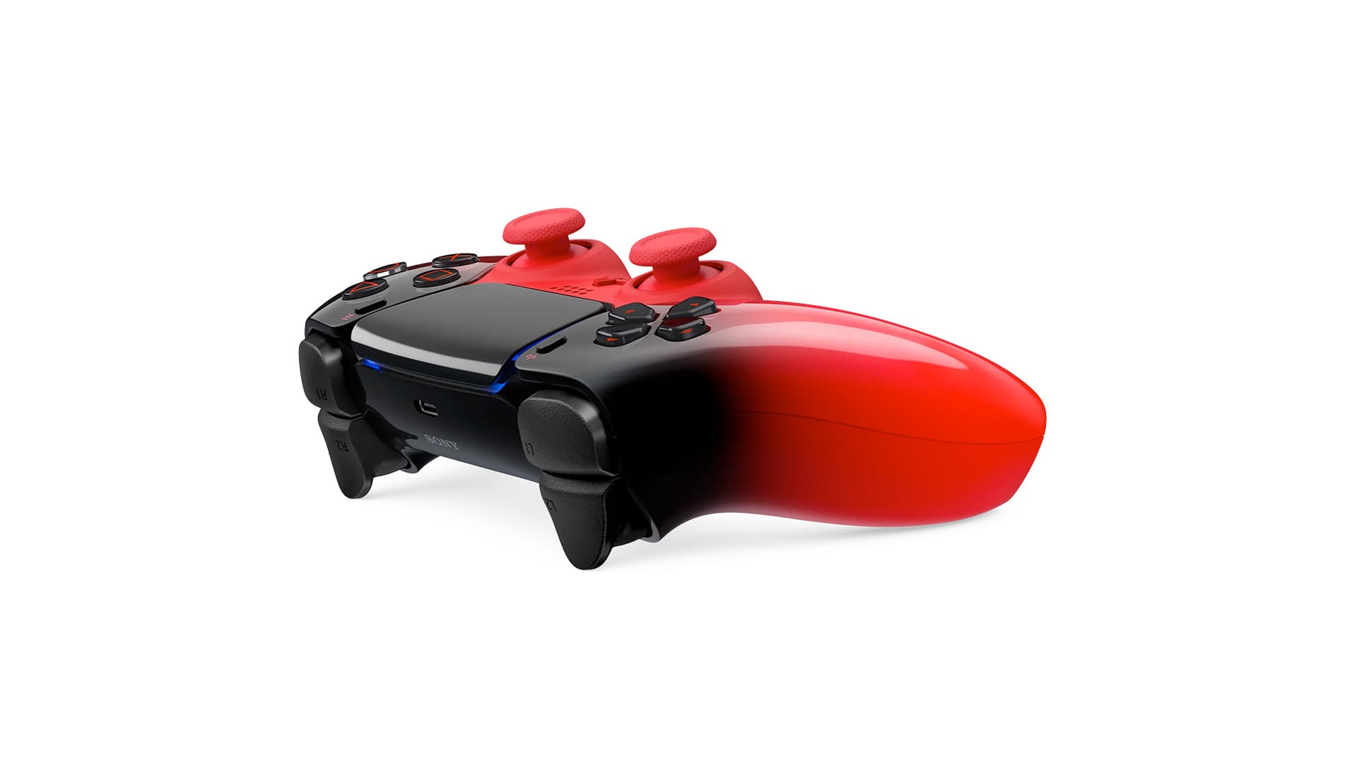 DualSense Techno Red PS5 controller front view – Hyperpop collection