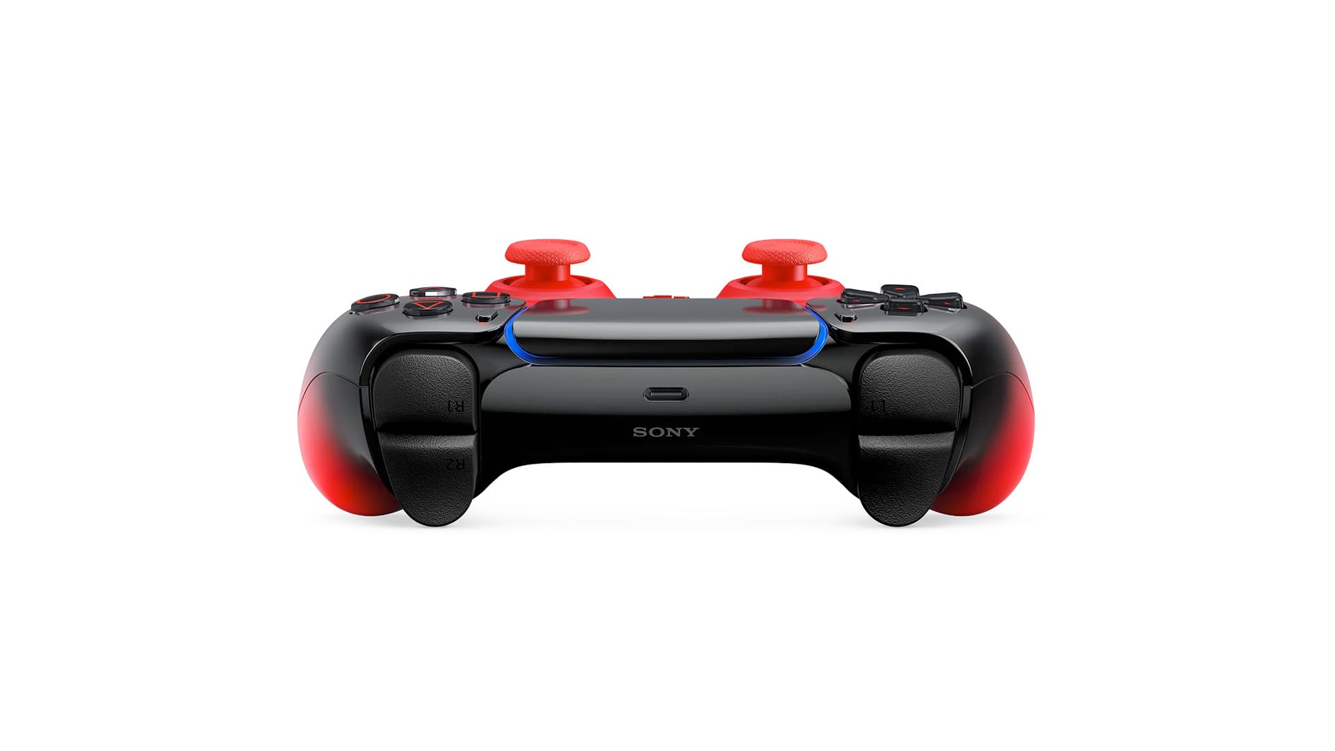 DualSense Techno Red PS5 controller touchpad close-up