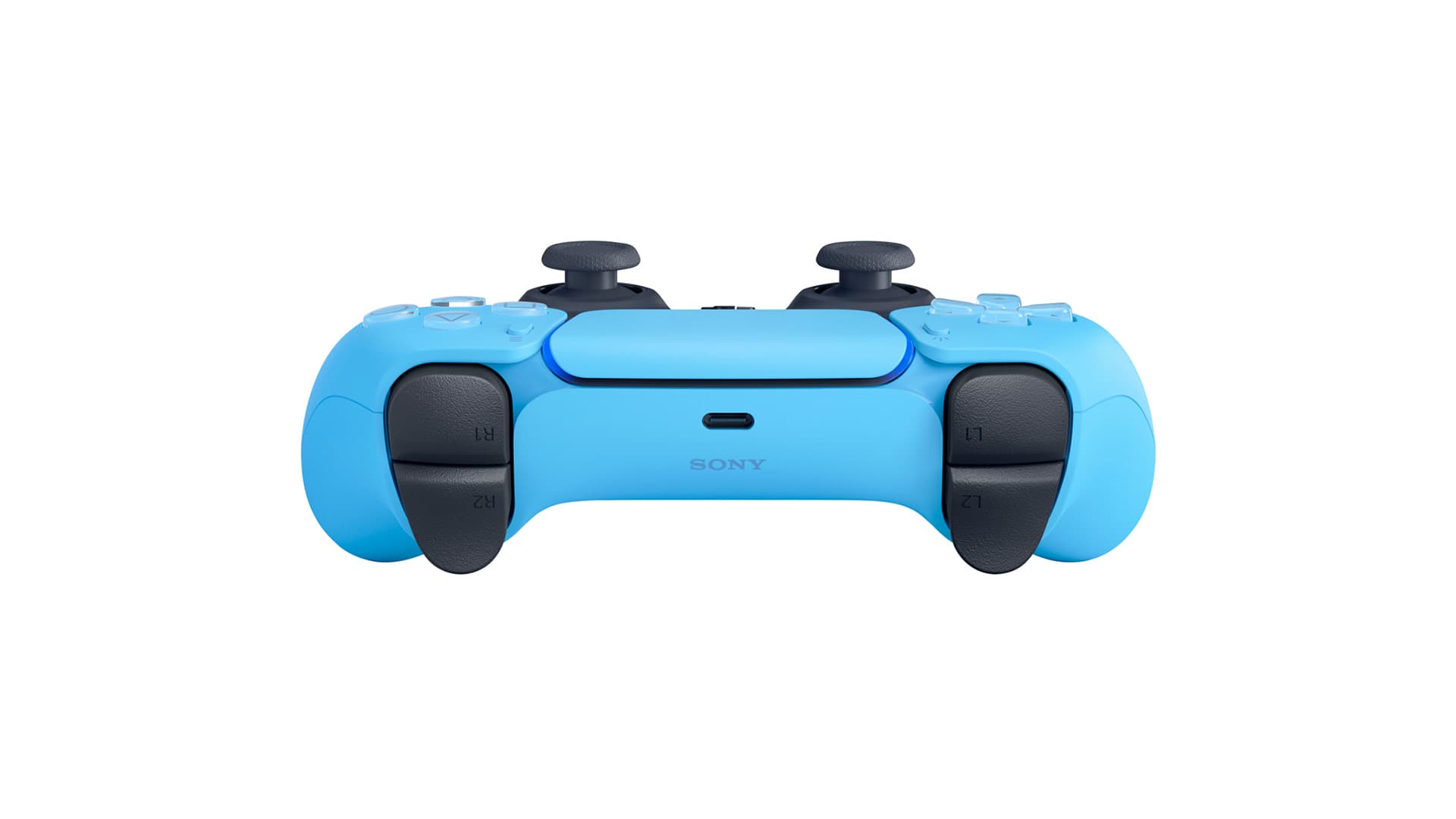 DualSense Starlight Blue PS5 controller touchpad close-up