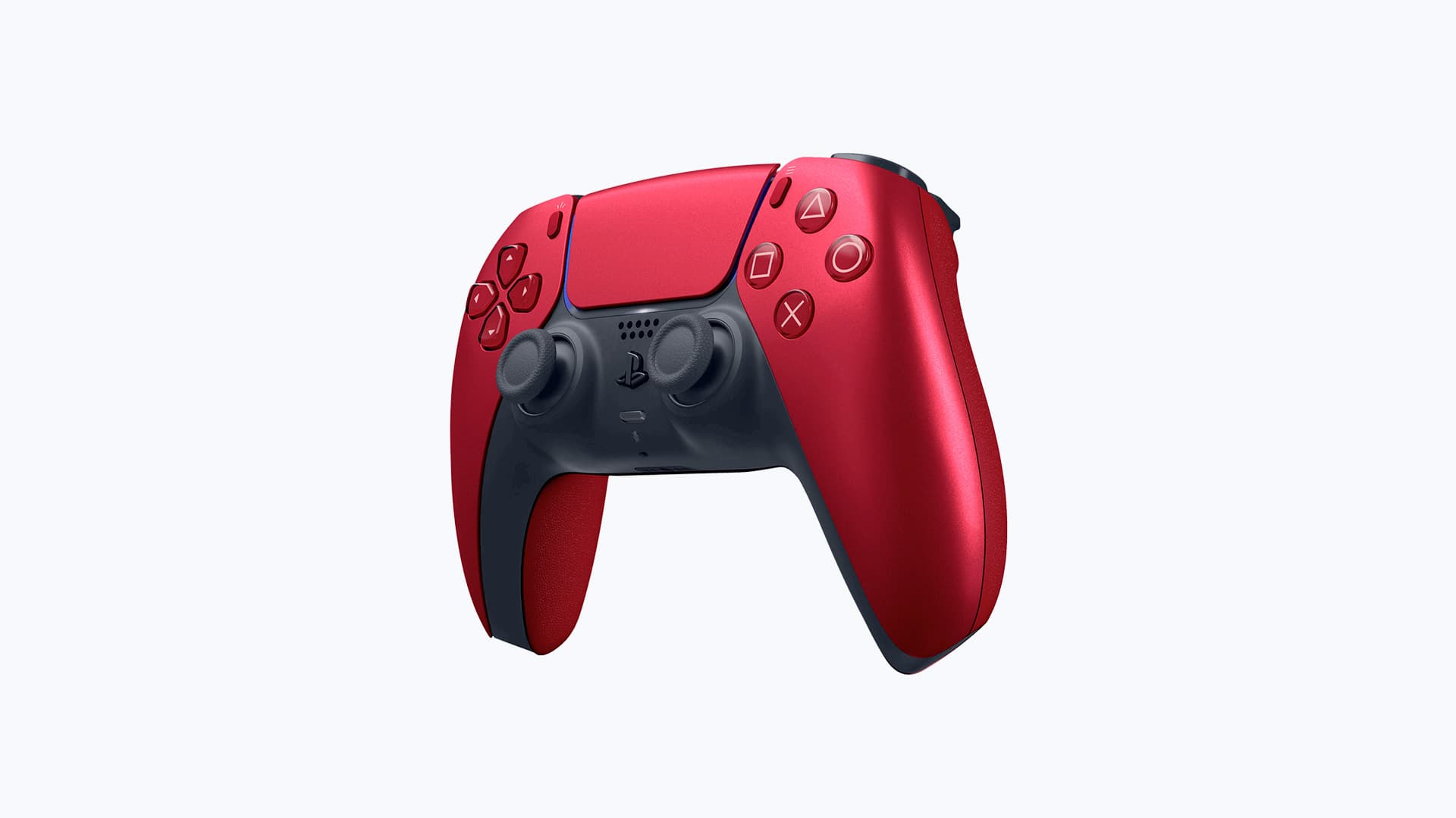 DualSense Volcanic Red PS5 controller touchpad close-up