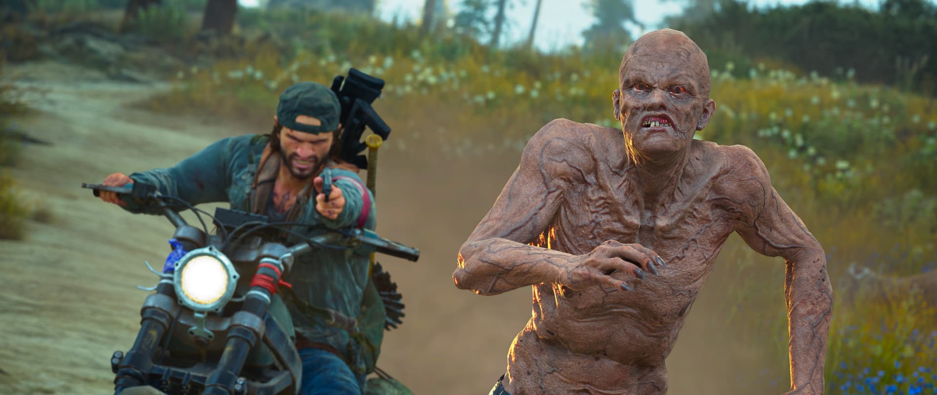 Days Gone PS4 motorcycle traversal gameplay