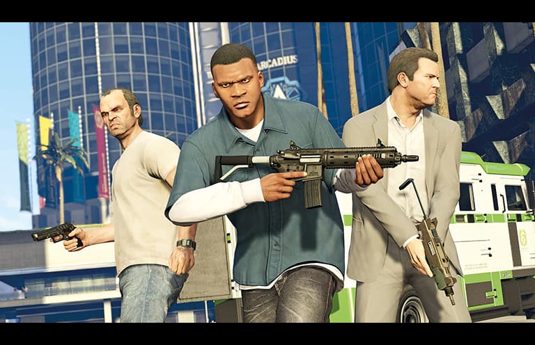 GTA V Premium Edition PS4 gameplay screenshot – BlueVault Mumbai PS4 disc