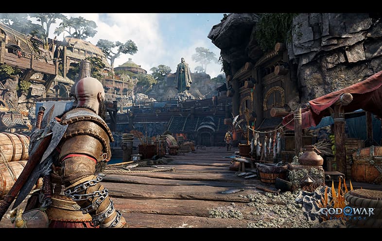 God of War Ragnarok PS4 gameplay screenshot – BlueVault Mumbai PS4 disc