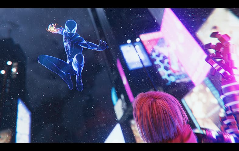 Marvel's Spider-Man Miles Morales PS4 gameplay screenshot – BlueVault Mumbai PS4 disc