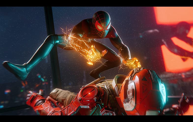 Marvel's Spider-Man Miles Morales PS4 gameplay screenshot – BlueVault Mumbai PS4 disc